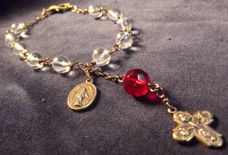 Bronze & Kristall Gebetskranz, Auto Anhänger Bronze & Kristall Gebetskranz, Auto Anhänger von RatedArtsStudio