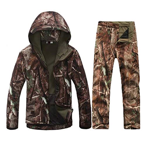 RatenKont Herren Armee Camouflage Jacken Fleece Thermische Outdoor Jagd Militärische Taktische Anzug Kleidung Tree camo M von RatenKont