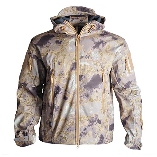 RatenKont Männer Militärische Taktische Winter wasserdichte Softshell Jacke Windjacke Jagdbekleidung Ruin Gray XL von RatenKont