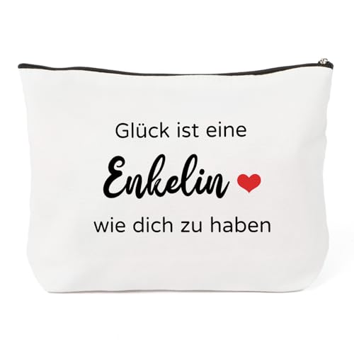 Geburtstagsgeschenk für Enkelin Geschenke Zur Einschulung Schulanfang Geschenke für Mädchen Kosmetiktasche Mädchen Einschulungsgeschenke Makeup Bag Weihnachten Glück ist Eine Enkelin Wie Dich Zu Haben von Ratifyale