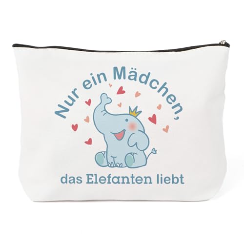 Geschenk Beste Freundin Weihnachten Geschenke für Junge Frauen Kleine Kosmetiktasche Mädchen Geburtstagsgeschenk für Frauen Valentinstag Ostergeschenk -Nur EIN Mädchen, Das Elefanten Liebt Makeup Bag von Ratifyale