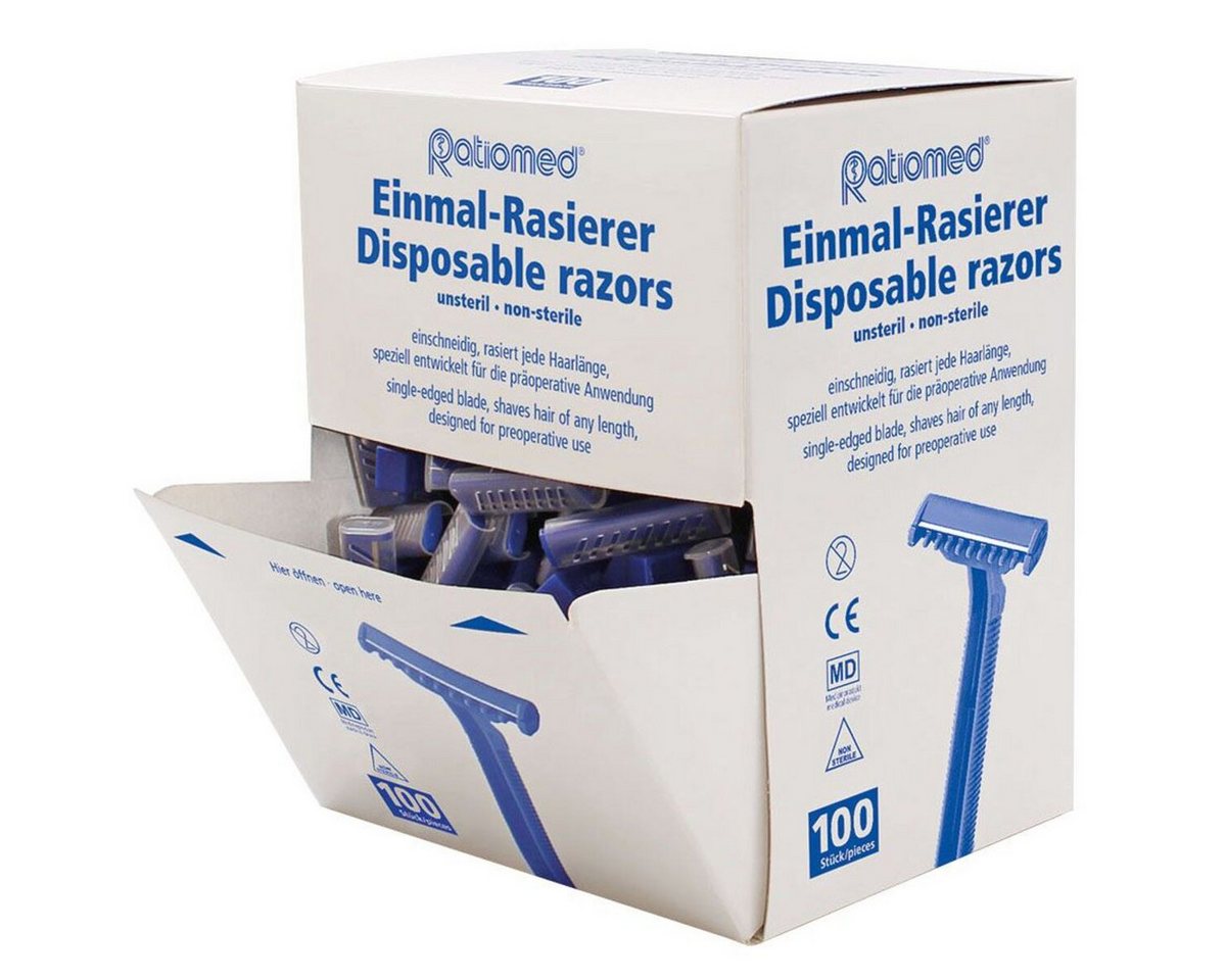 Ratiomed Einwegrasierer Hygienische und mit sehr scharfer Klinge, Spar-Set, 100-tlg., sichere Rasur, weniger Hautirritationen von Ratiomed