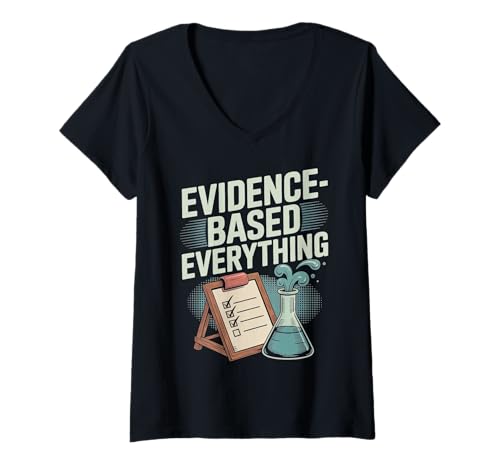 Damen Evidenzbasiertes Wissenschaftliches Design T-Shirt mit V-Ausschnitt Damen Evidenzbasiertes Wissenschaftliches Design T-Shirt mit V-Ausschnitt von Rational Thinker Atheist Agnostic Inquiry