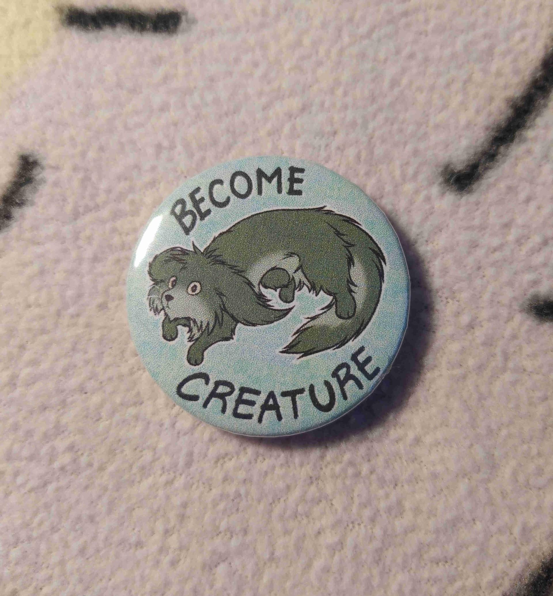 Become Creature - Furry Pin/Button von Ratlovera