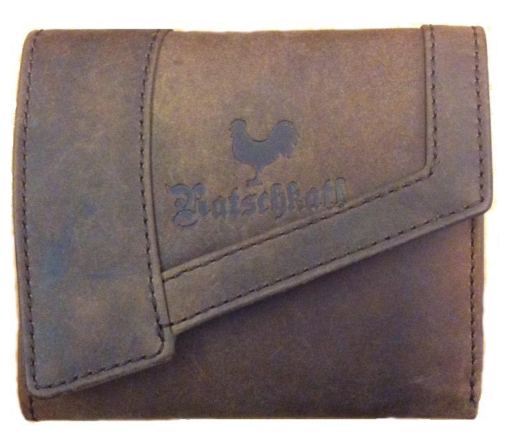 Ratschkatl - Ratschkatl Damenbörse mit Überschlag echt Rindleder braun Braun von Ratschkatl