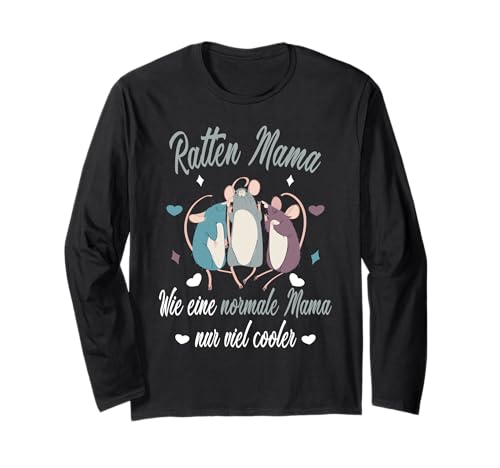 Ratten Mama Ratten Design Frauen Ratte Hausratten Ratten Langarmshirt von Ratte Liebhaber Ratten Sprüche