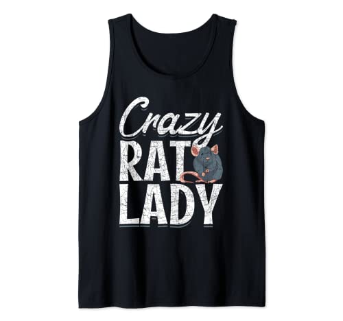 Verrückte Ratten Lady Frauen Haustier Lustiges Ratte Tank Top von Rattenhalter Tierliebhaber Haustier Ratte