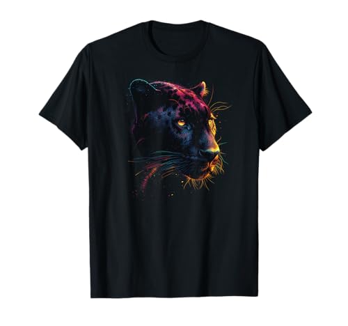 Raubkatzen und Panther T-Shirt, Damen, Unisex-Erwachsene, Schwarz, Kurzarm, T-Shirt, S, EU 38/40 Raubkatzen und Panther T-Shirt, Damen, Unisex-Erwachsene, Schwarz, Kurzarm, T-Shirt, S, EU 38/40 von Raubkatzen und Panther