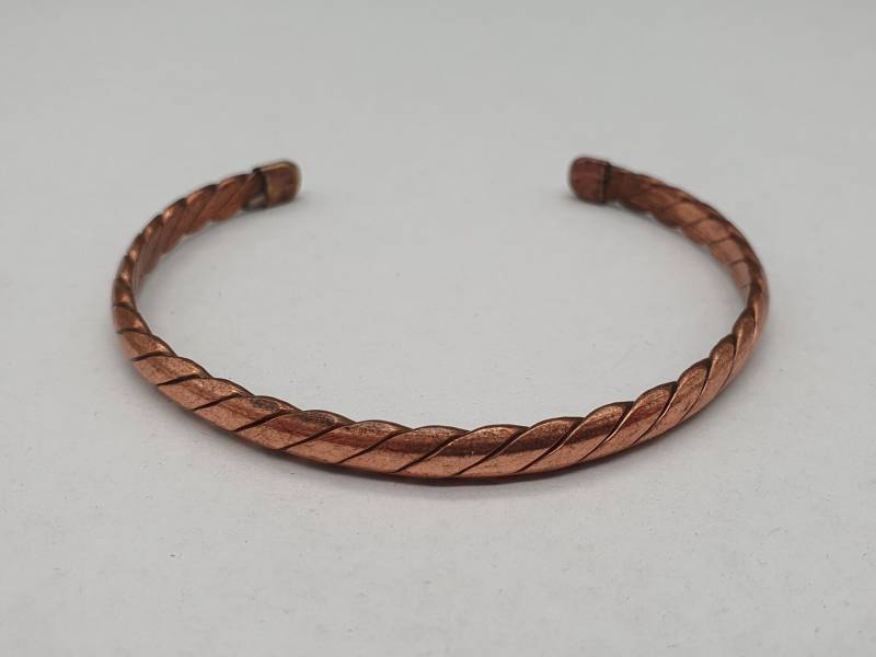 Kupfer-Armband Gedreht Bronzefarben 13G/65mm von RauchundOel
