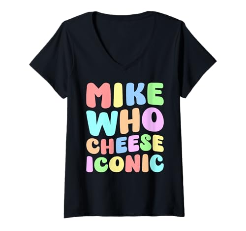 Damen Mike Who Cheese Iconic Edgy Adult Humor Unappropriate Funny T-Shirt mit V-Ausschnitt Damen Mike Who Cheese Iconic Edgy Adult Humor Unappropriate Funny T-Shirt mit V-Ausschnitt von Raunchy Joke Sarcastic Meme Embarrassing Gag Gifts