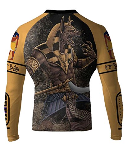 Raven Fightwear Anubis MMA BJJ Rashguard für Herren, langärmelig - Gelb - Large von Raven Fightwear