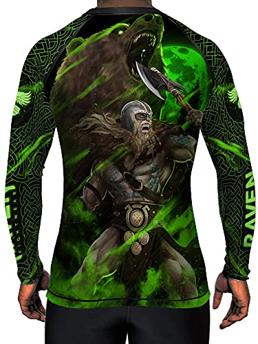 Raven Fightwear Herren Berserker 2.0 Rash Guard MMA BJJ schwarz, schwarz, Large von Raven Fightwear