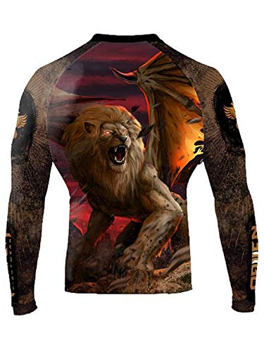 Raven Fightwear Herren The Manticore Rashguard MMA BJJ schwarz - Schwarz - Groß von Raven Fightwear