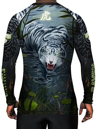 Raven Fightwear Herren Wassertiger BJJ Rashguard MMA Schwarz, schwarz, Large von Raven Fightwear