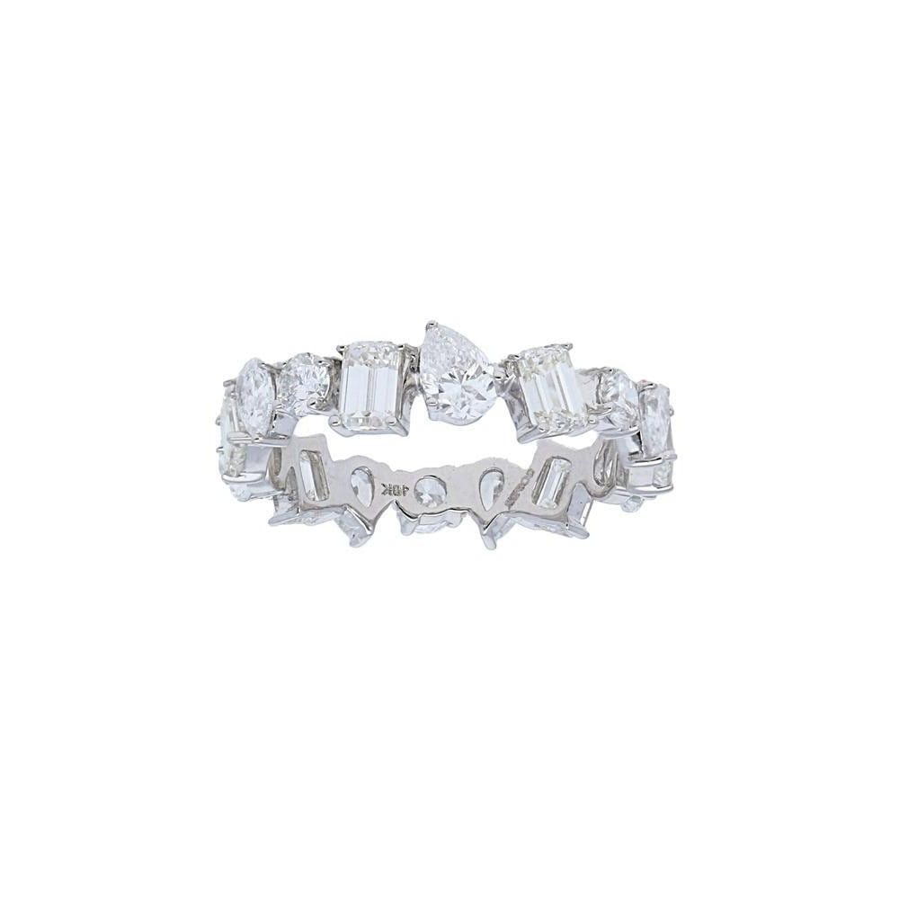 3, 20 Karat Multi Shape Lab Grown Diamant Eternity Band 14K Weißgold, Jubiläumsbänder, Maßgeschneiderte Stapelbare Bänder, Raven Feine Juweliere von RavenFineJewelers