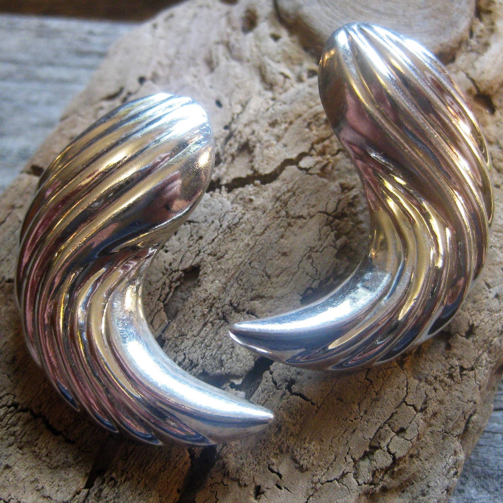 sterling Feder Ohrringe Engelflügel. Fett, Reich, Leicht Und Hell. Urlaubsparty, Hochzeit von RavenHillArt