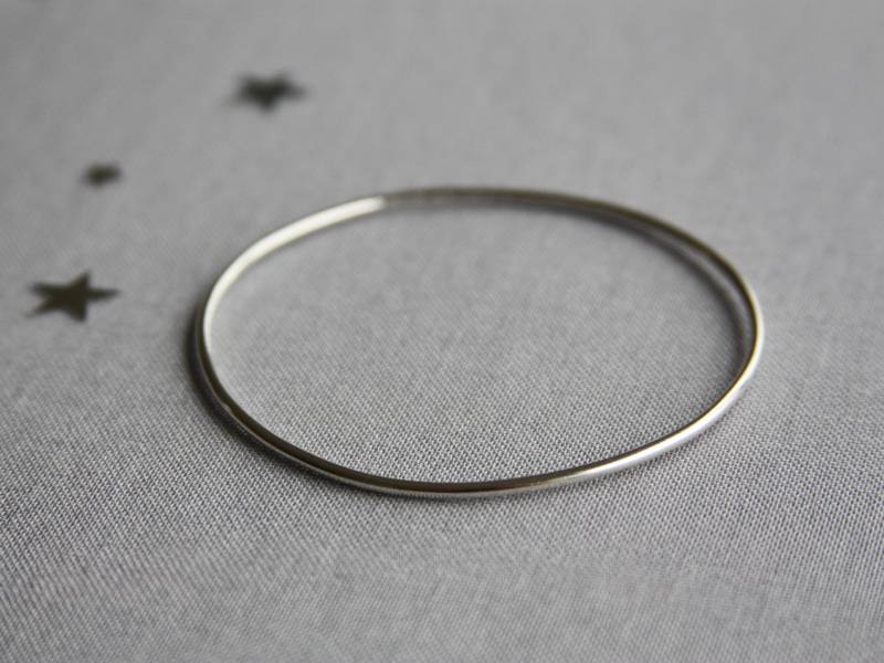 Schlichter Sterling Silber Armreif Schlichter Sterling Silber Armreif von RavenTusonJewellery
