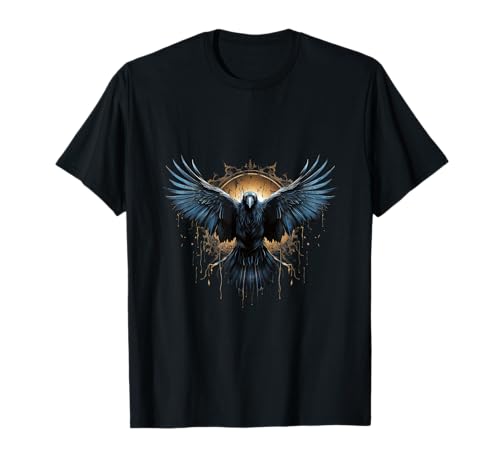 Raven Soaring Dark Academia Vintage Herren Crow Creepy Night T-Shirt Raven Soaring Dark Academia Vintage Herren Crow Creepy Night T-Shirt von Ravenclad: Dark Academia & Raven Clothing