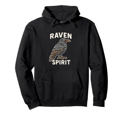 Raven Spirit Vintage Damen Krähe Pullover Hoodie Raven Spirit Vintage Damen Krähe Pullover Hoodie von Ravenclad: Dark Academia & Raven Clothing