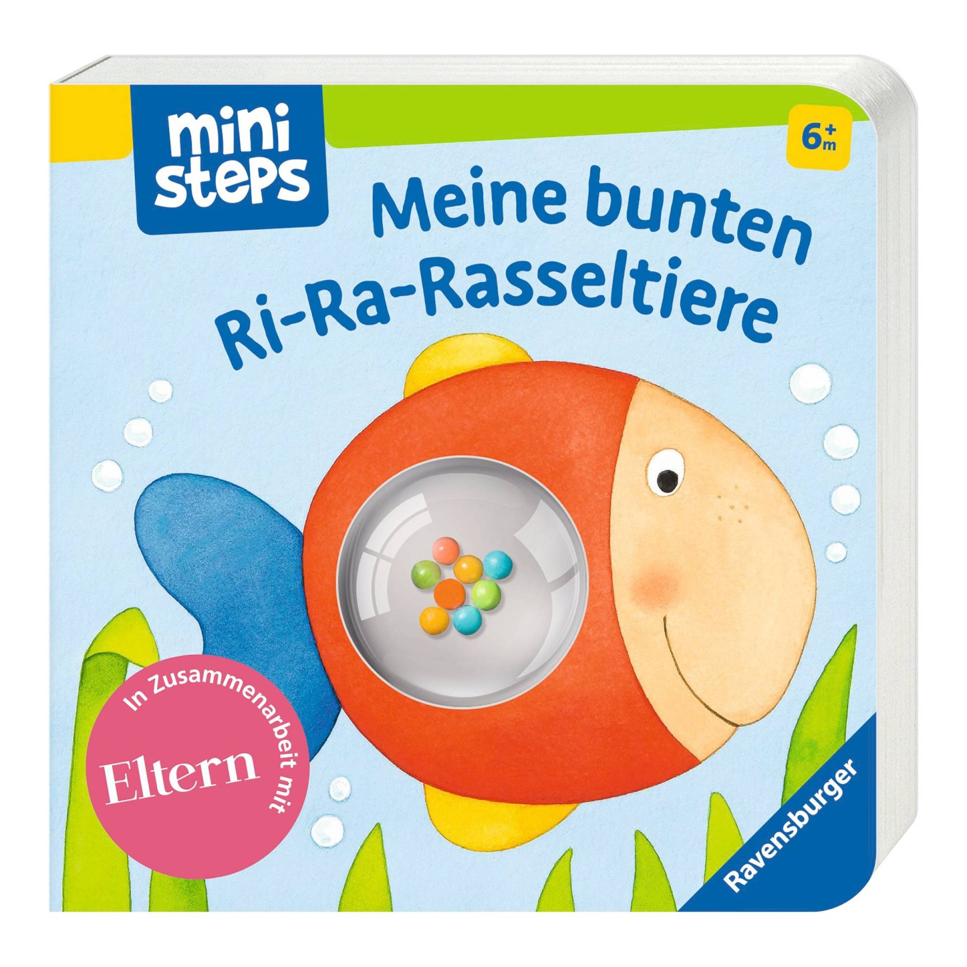 Ravensburger Ministeps Pappbilderbuch Meine bunten Ri-Ra-Rasseltiere von Ravensburger