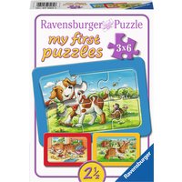Ravensburger My first Puzzle - Rahmenpuzzle Meine Tierkinder, 3x6 Teile von Ravensburger