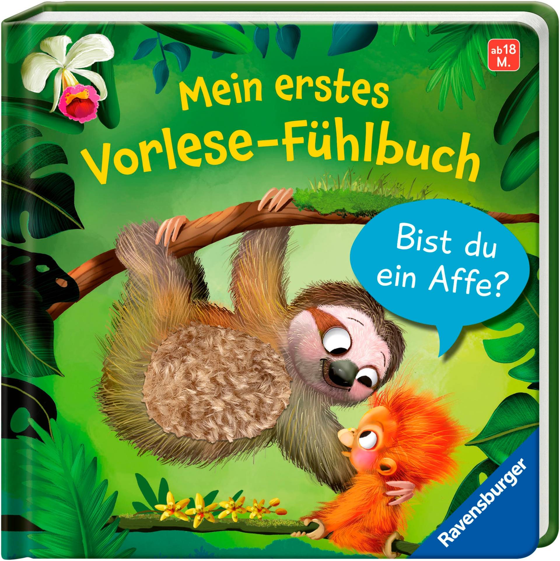 Ravensburger "Pappbilderbuch, Mein erstes Vorlese-Fühlbuch Bist du ein Affe?" von Ravensburger