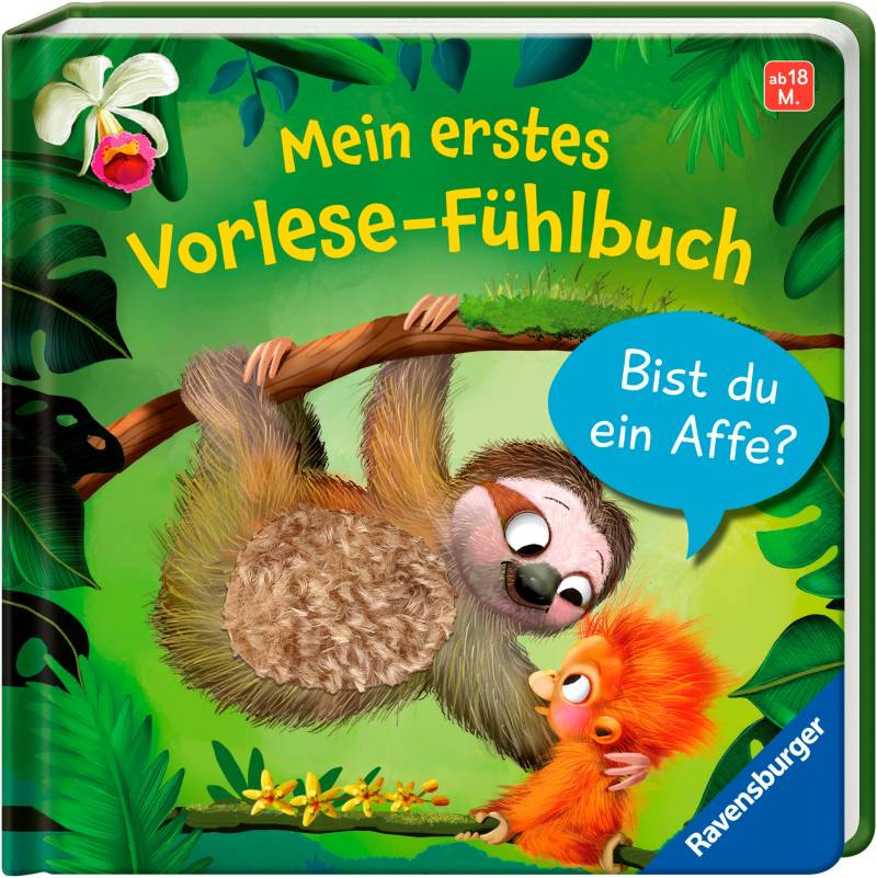 Ravensburger "Pappbilderbuch, Mein erstes Vorlese-Fühlbuch Bist du ein Affe?" von Ravensburger