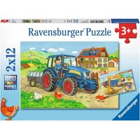Ravensburger Puzzle 2x12 Teile - Baustelle und Bauernhof von Ravensburger
