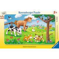 Ravensburger Rahmenpuzzle - Knuffige Tierfreunde 15 Teile von Ravensburger