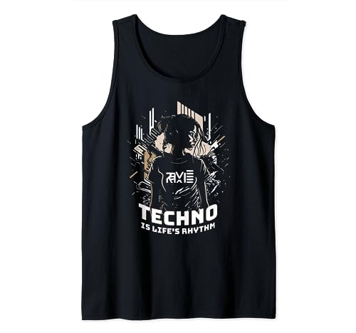 Mädchen Techno Is Life's Rhythm Tank Top Mädchen Techno Is Life's Rhythm Tank Top von Raver And Techno Party Apparel