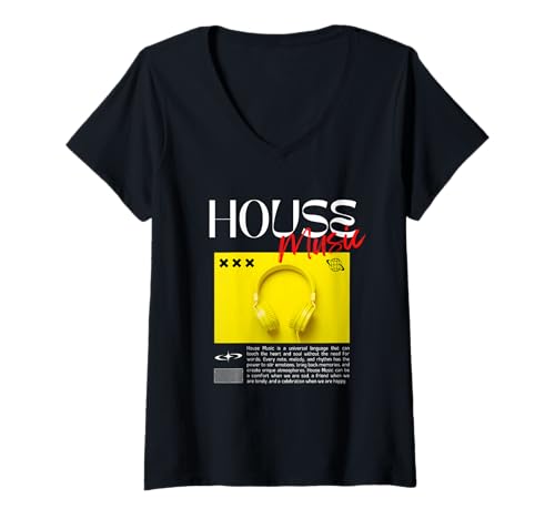 Damen House-Musik, Rave, DJ, EDM Festival, Clubbing, Raver, Progressive T-Shirt mit V-Ausschnitt Damen House-Musik, Rave, DJ, EDM Festival, Clubbing, Raver, Progressive T-Shirt mit V-Ausschnitt von Raver Bloc