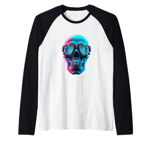 Herren Schädel Rave 90er Bekleidungsmänner | 90er Grunge DJ Raglan Herren Schädel Rave 90er Bekleidungsmänner | 90er Grunge DJ Raglan von Raveschädel für Festival- und DJ -Fans
