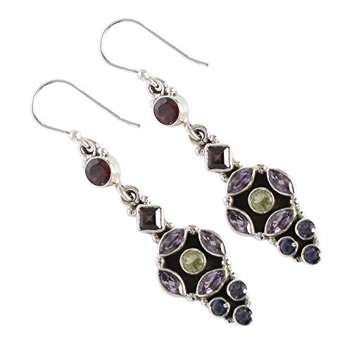 Peridot Amethyst Granat Rauchquarz Ohrringe 925 Silber Multi Edelstein baumelnde Ohrringe facettierte Lünette Set handgefertigt böhmischen Schmuck Geschenk für Frauen Erdtöne Peridot Amethyst Granat Rauchquarz Ohrringe 925 Silber Multi Edelstein baumelnde Ohrringe facettierte Lünette Set handgefertigt böhmischen Schmuck Geschenk für Frauen Erdtöne von Ravishing Impressions
