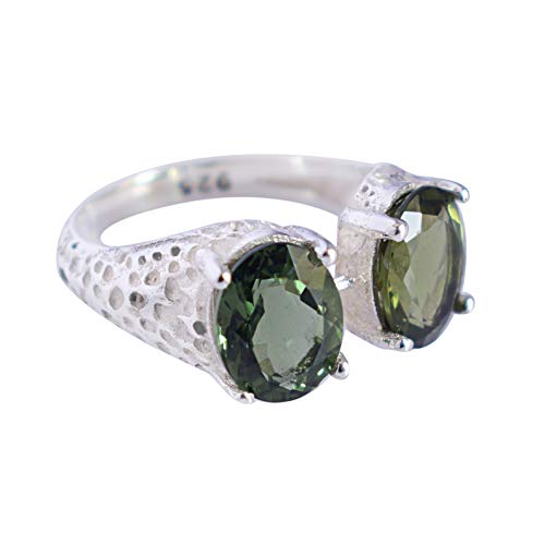 Ravishing Impressions Moldavitring aus 925er Sterlingsilber – Edelstein-Cocktailschmuck, Statement-Ringe für den Sommer: Energie für Seele und Stil 57 (18.1) von Ravishing Impressions