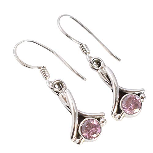 Ravishing Impressions Ohrhänger aus 925er-Sterlingsilber mit rosafarbenem Quarz, für Damen und Mädchen, mit feinem Schmuck, Stein, rosa, Quarz von Ravishing Impressions