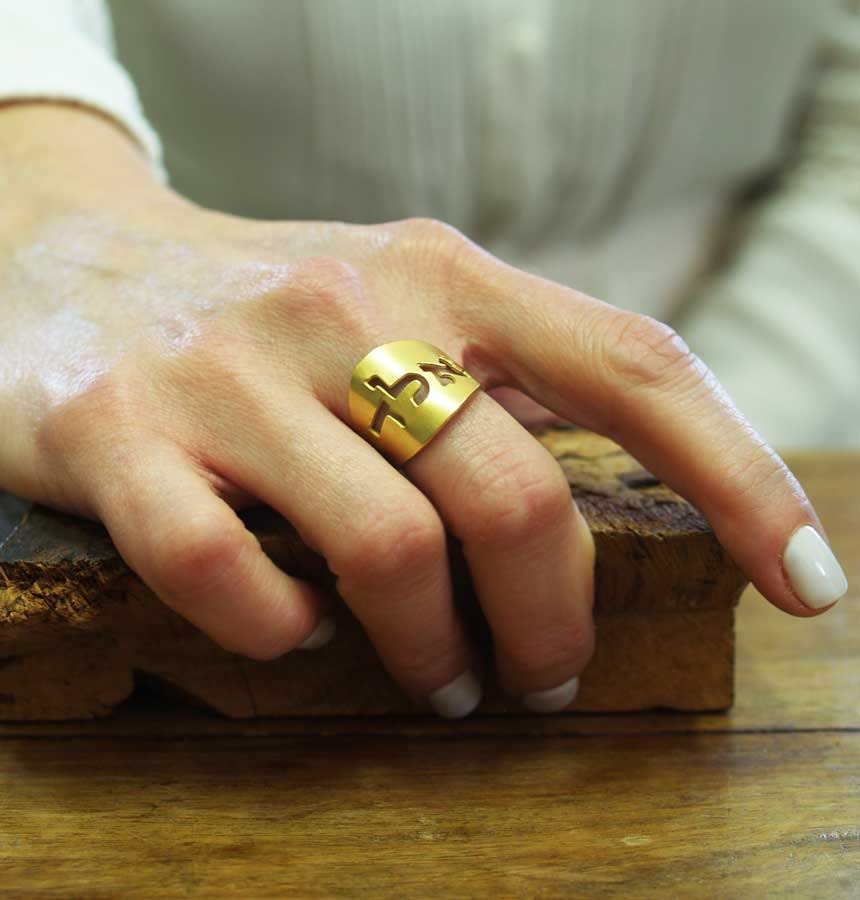 Kabbalah Namen Gottes Schutz Auge Ring, Gold Filled Einstellbar Kabbalah Namen Gottes Schutz Auge Ring, Gold Filled Einstellbar von RavitHasdayJewelry