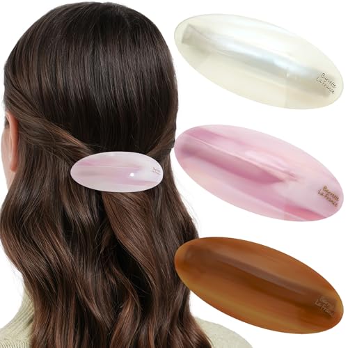 3 x Schildpatt-Haarspangen aus Acetat, große französische Anstecknadeln, klassischer Schnappverschluss, Retro-Haarspangen, Haarschmuck für langes, dickes Haar, Damen und Mädchen 3 x Schildpatt-Haarspangen aus Acetat, große französische Anstecknadeln, klassischer Schnappverschluss, Retro-Haarspangen, Haarschmuck für langes, dickes Haar, Damen und Mädchen von Ravlzors