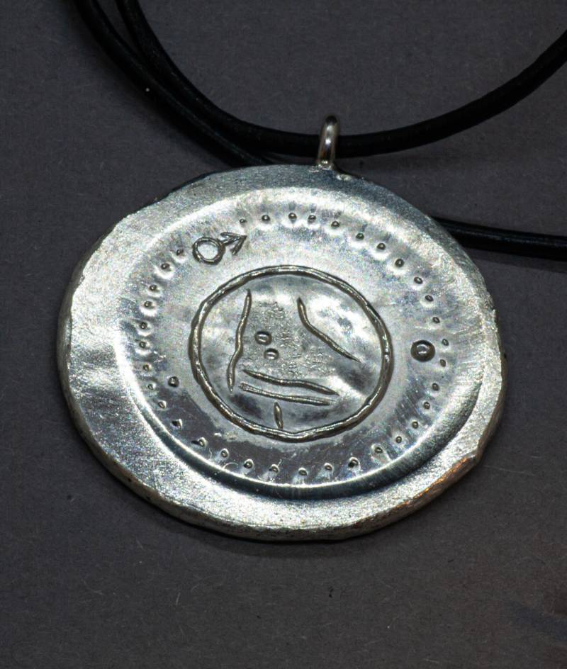 Mars Sterntaler Silver | Pure Medal Historical Handmade Pendant Necklace Personalized Gift Planet von RawGemstonesShop