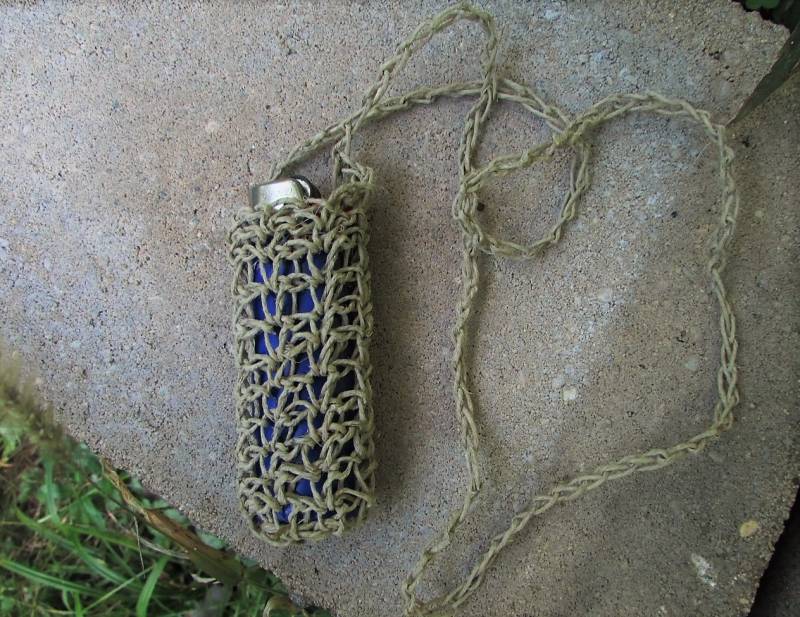 Handgemachte Hanf Feuerzeughalter ~ Handgemachter Natürlicher von RawMountainRoots