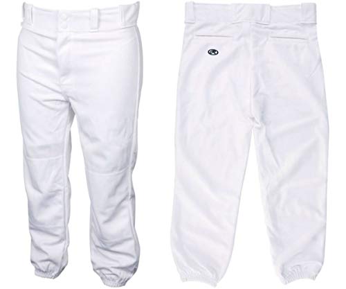 RAWLINGS Youth Boys Deluxe Buttoned Baseball Pants, Elastic Bottoms, Belt Loops, White, (Size: X-Small) von Rawlings