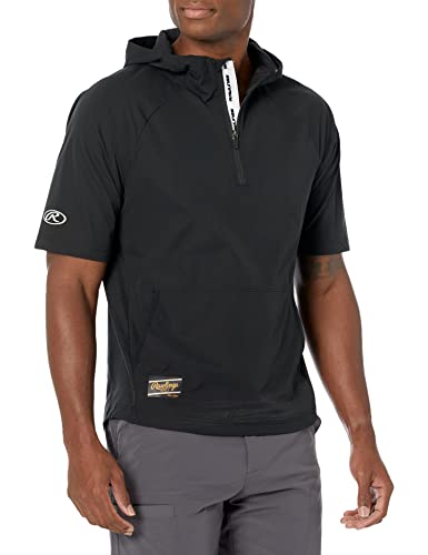 Rawlings Herren, Schwarz Color Sync Jacke für Erwachsene, kurzärmelig, Größe L, Large von Rawlings