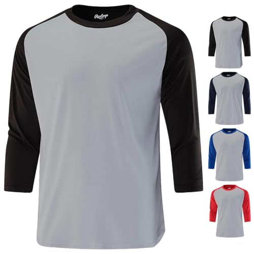 Rawlings Herren Athletic Fit 3/4-Arm Shirt | Baseball-Trainingsbekleidung von Rawlings