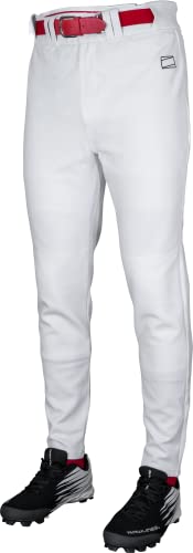 Rawlings Herren Pro 150 Series Baseballhose, Jogger-Passform, Erwachsenengrößen, Solide und Paspelierte Optionen Hose, Weiss/opulenter Garten, Small von Rawlings