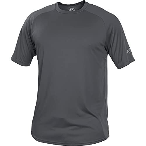 Rawlings Herren Kurzarmshirt, Erwachsene T-Shirt, Rundhalsausschnitt, kurzärmelig, Graphit, Größe XL, GPH, X von Rawlings