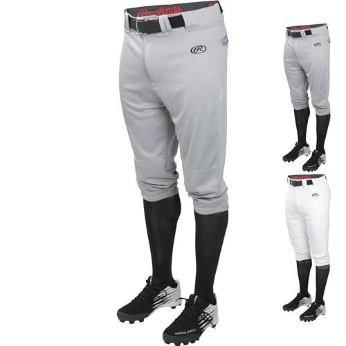 Rawlings Jungen Launch Series Baseball Pants | Knicker Fit | Youth Sizes | Solid | Multiple Colors Hosen, grau, X-Large von Rawlings