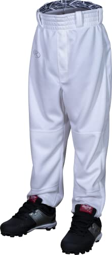 Rawlings | REMIX | T-Ball & Youth | Baseball & Softball | Game/Practice Pants | White/Black | Large von Rawlings