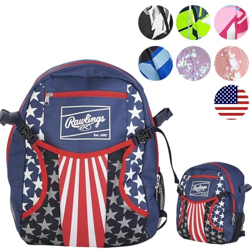 Rawlings Unisex-Kinder Remix Youth Equipment Bag Series | Baseball/Softball | Backpack & Duffel Options | Multiple Colors T-Ball Rucksack, usa, 15" x 12" x 6" von Rawlings