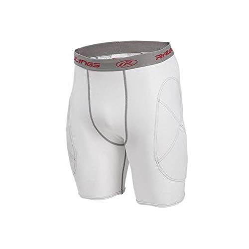 Rawlings Youth Sliding Short with Cup Pocket White YS von Rawlings