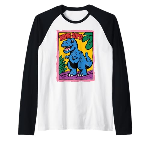Lustiger Dinosaurier T-Rex Rawr-Some süßes Dino-Geschenk für Kinder Raglan Lustiger Dinosaurier T-Rex Rawr-Some süßes Dino-Geschenk für Kinder Raglan von Rawr-some Dino Kids