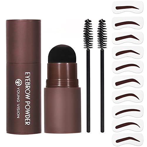 Augenbrauen-Stempel und Shaping-Kit | Langlebiges Brauen-Charm-Schablonen-Set, wasserfest | Makeup Brow Stencil Sweatproof Shading Powder für perfekte Brauenform Raxove von Raxove